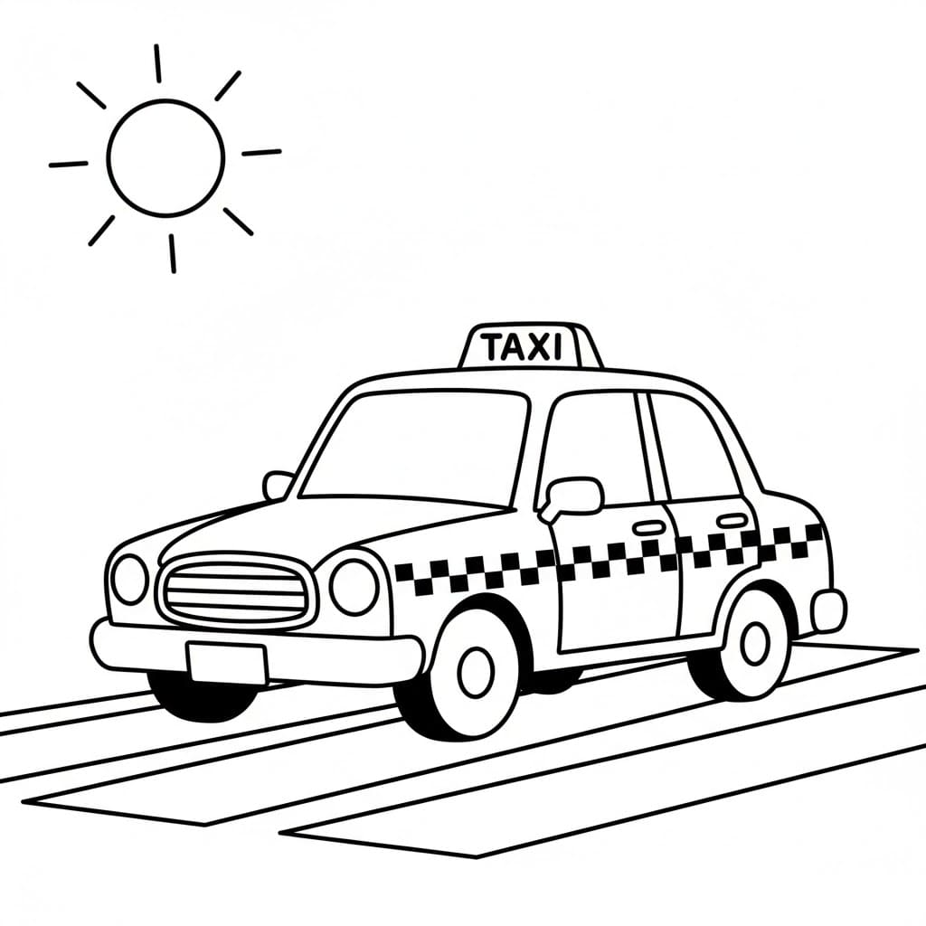 Taxi krysser grensen fargelegging