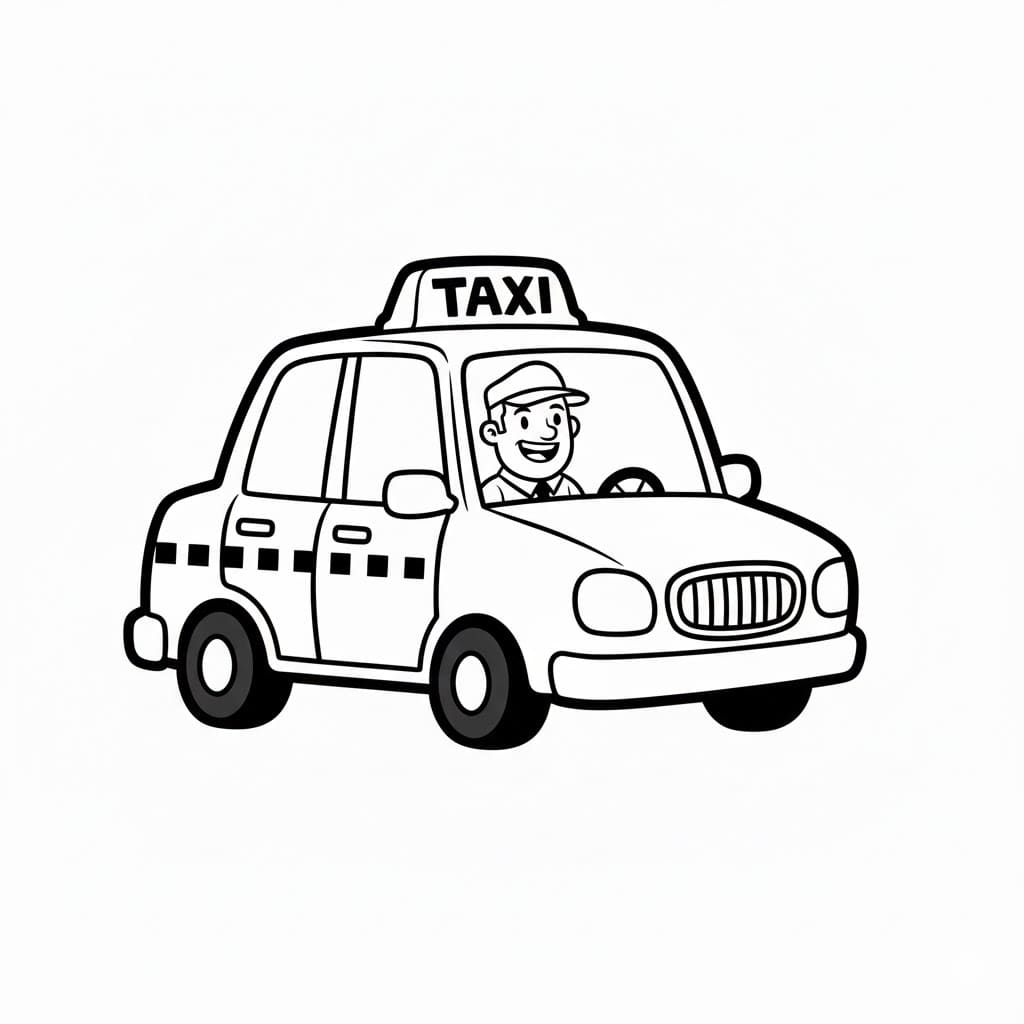 Taxisjåfør fargelegging