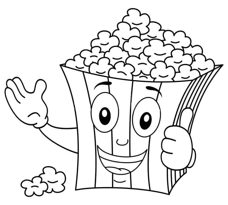 Tegneseriepopcorn fargelegging