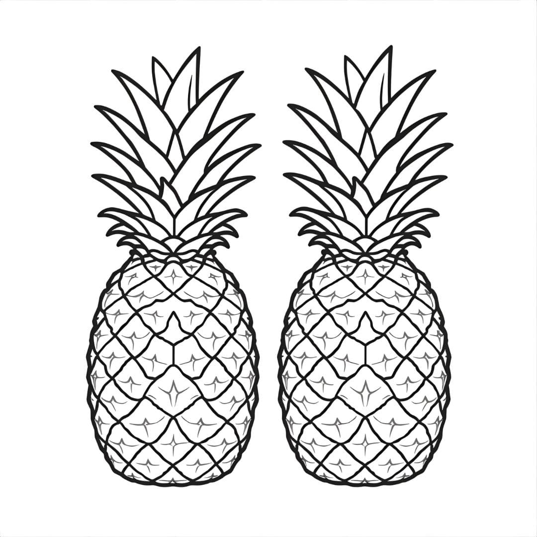 To ananas fargelegging