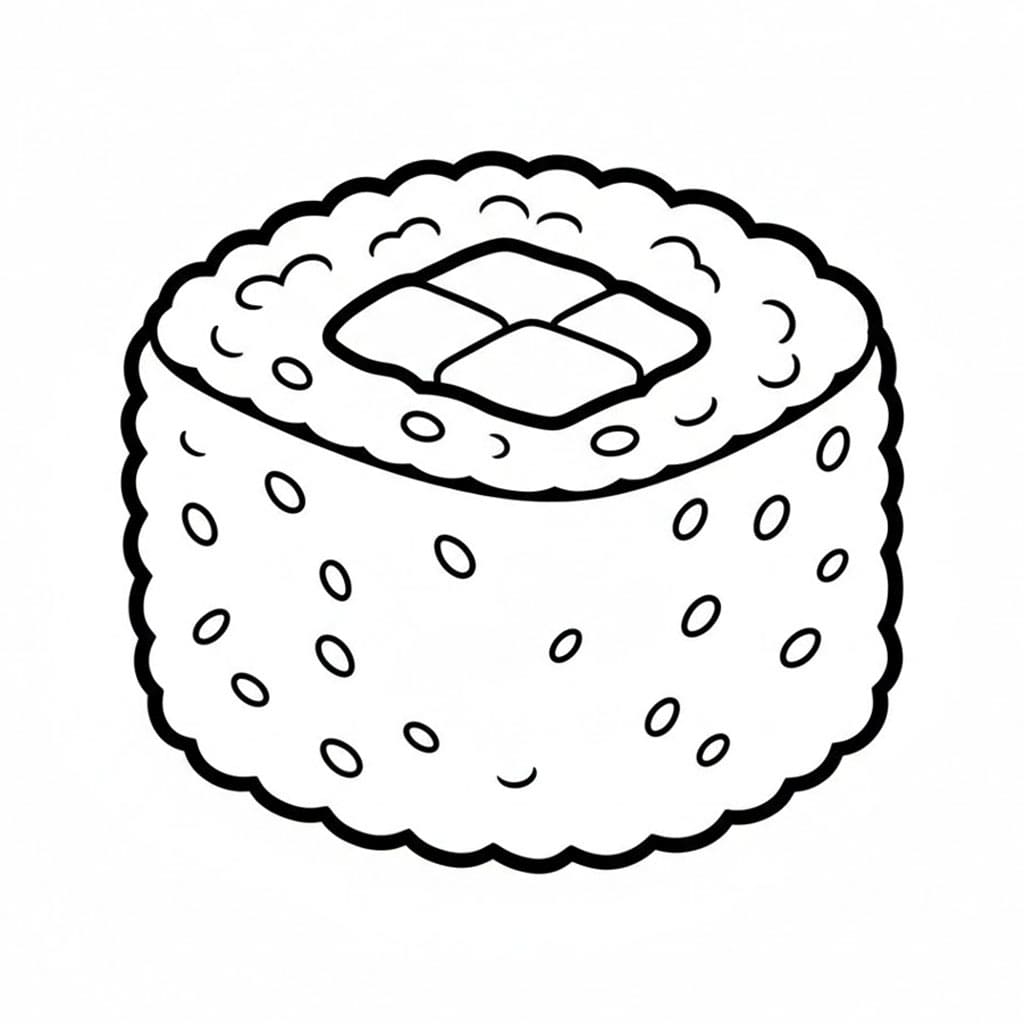 Tykk rullesushi fargelegging