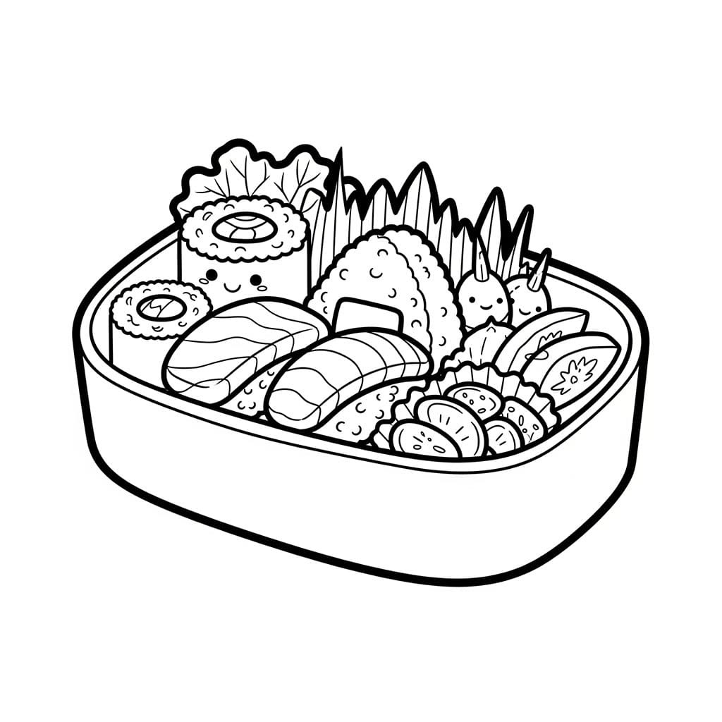 Utskriftbar Sushi fargelegging