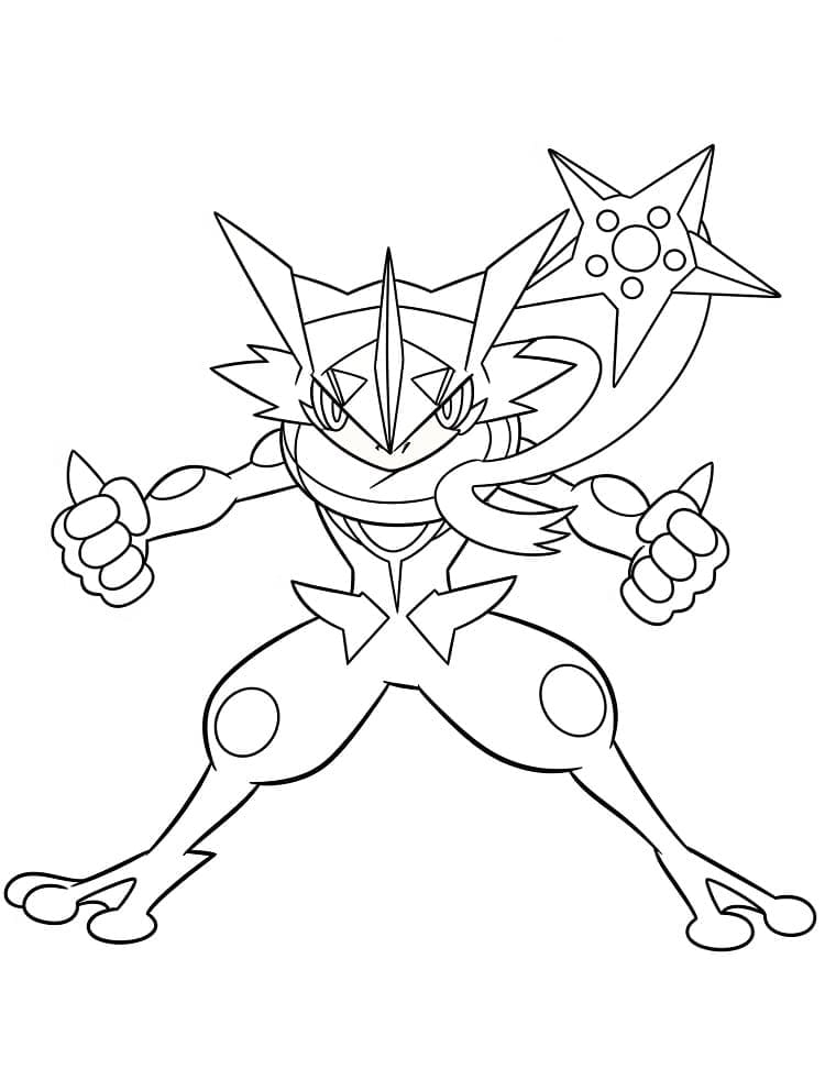 Utskrivbar Greninja fargelegging
