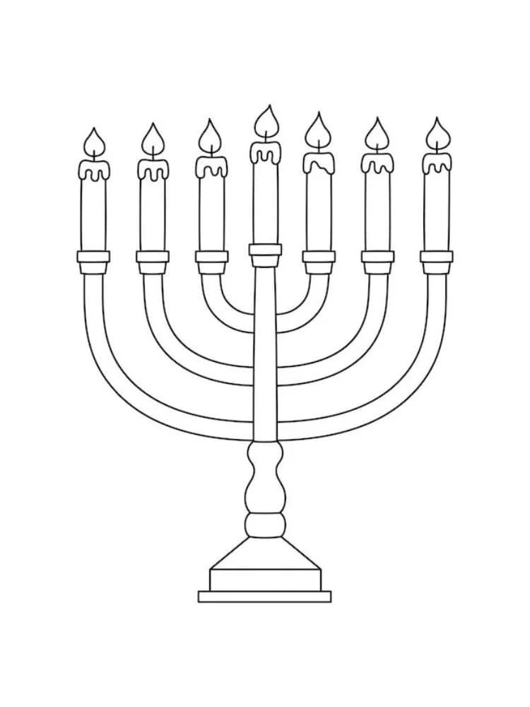 Utskrivbar Hanukkah glad fargelegging