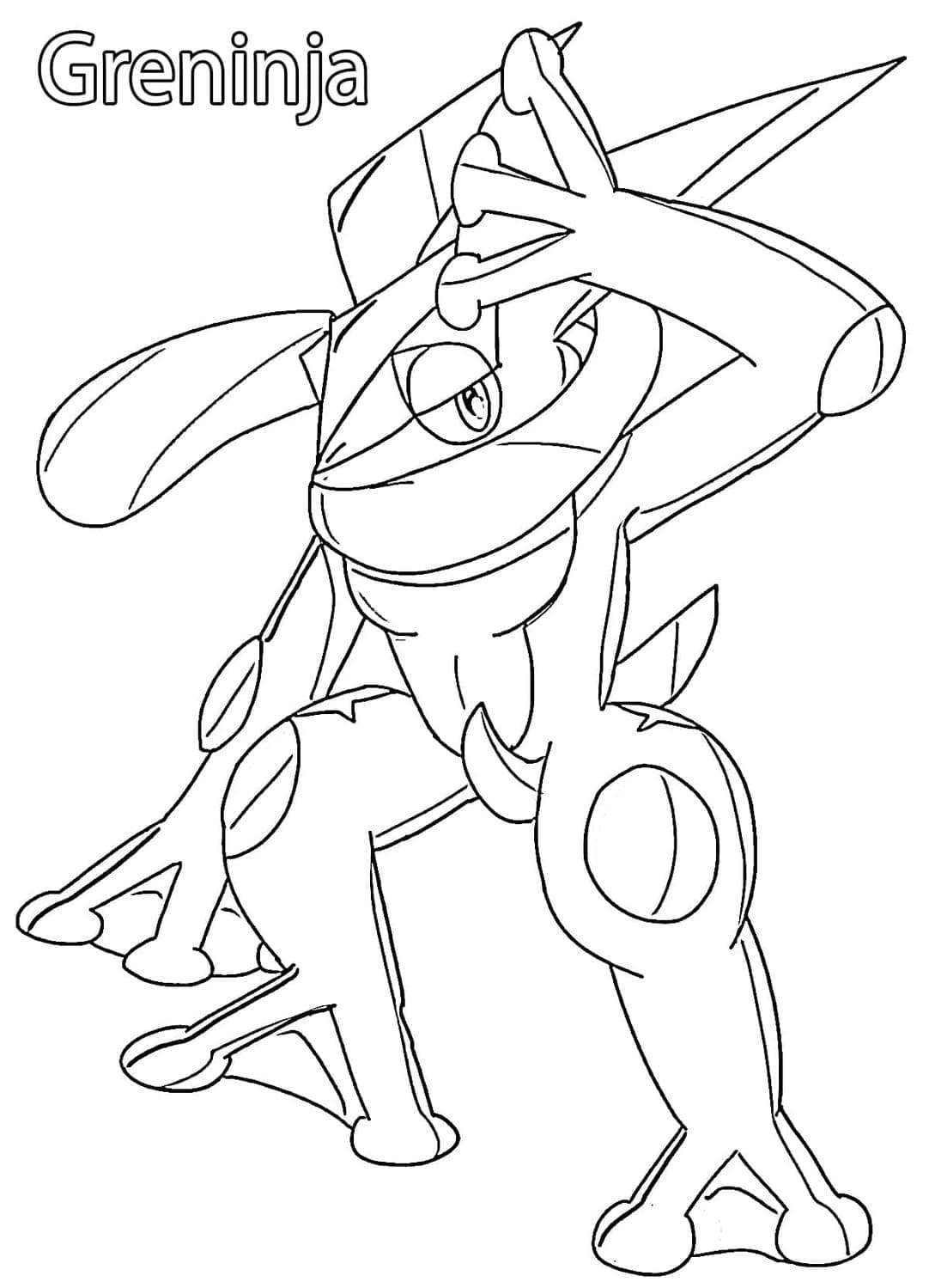 Utskrivbar Pokemon Greninja fargelegging