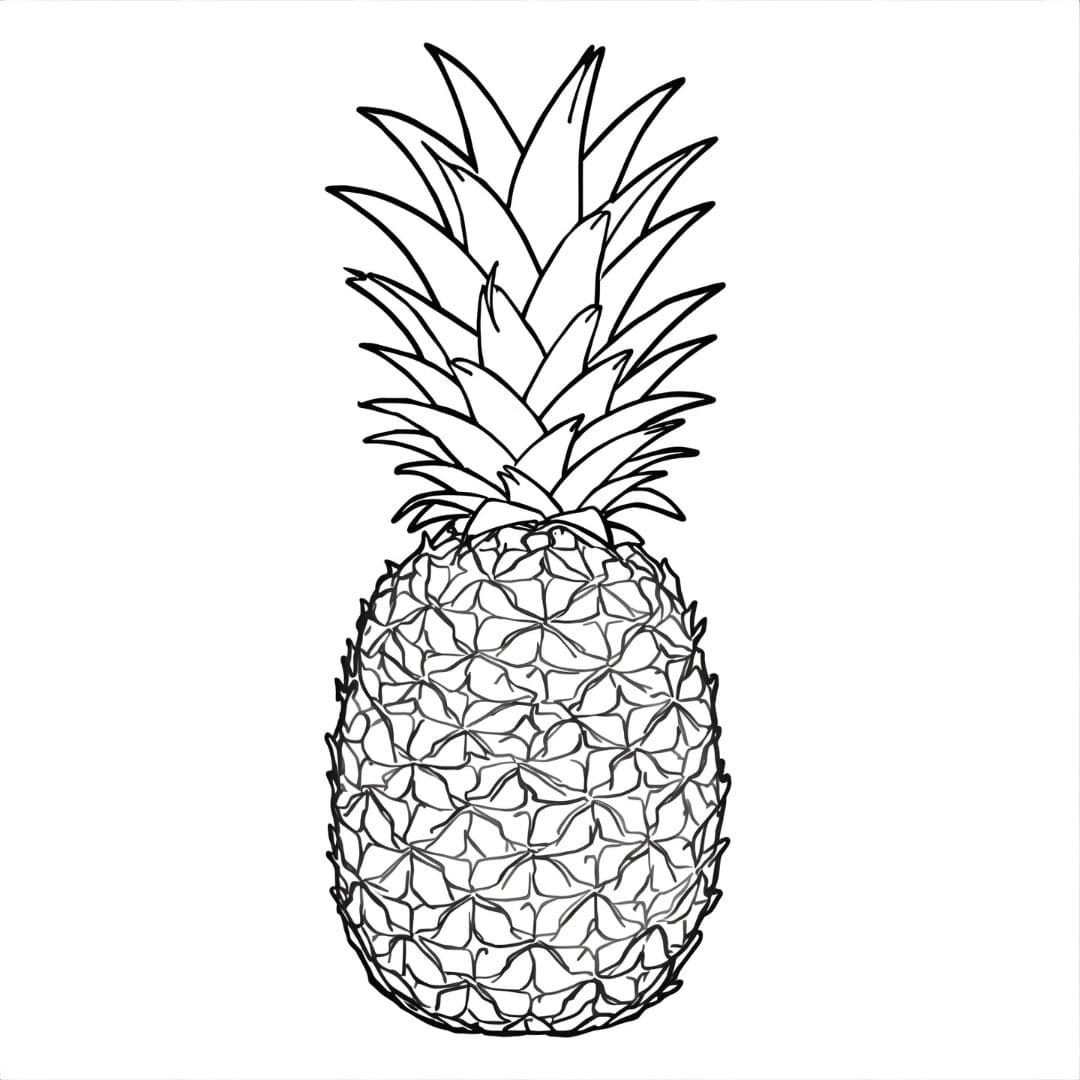 Vanlig ananas fargelegging