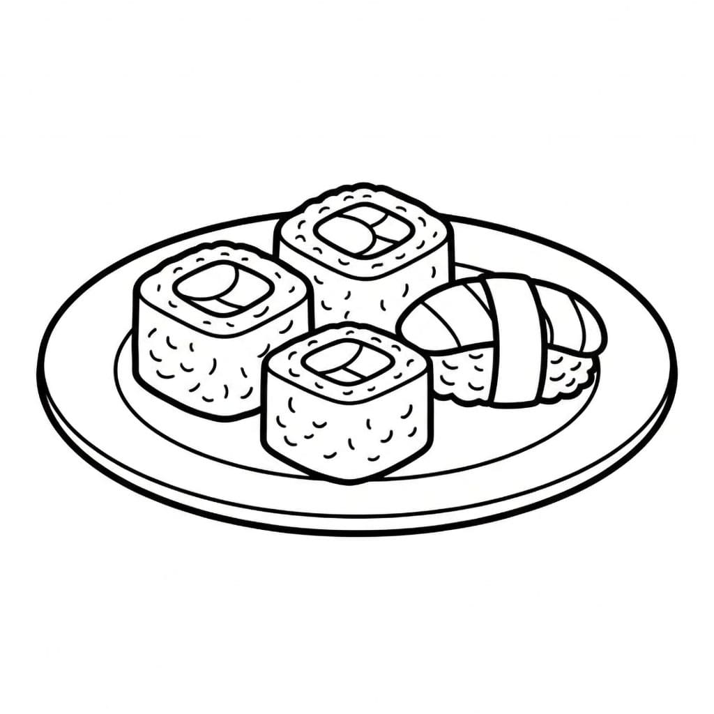 Vanlig sushi fargelegging