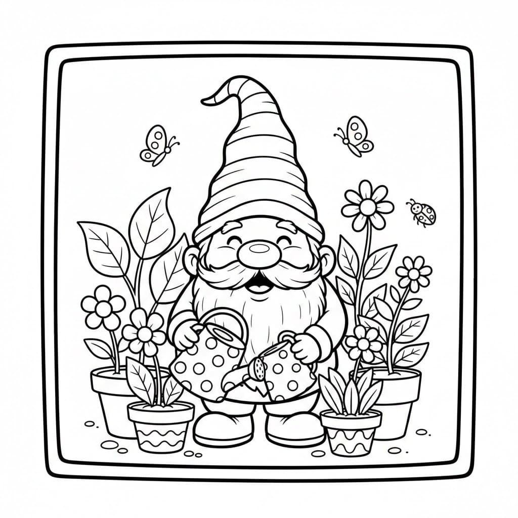 Vanning Gnome fargelegging