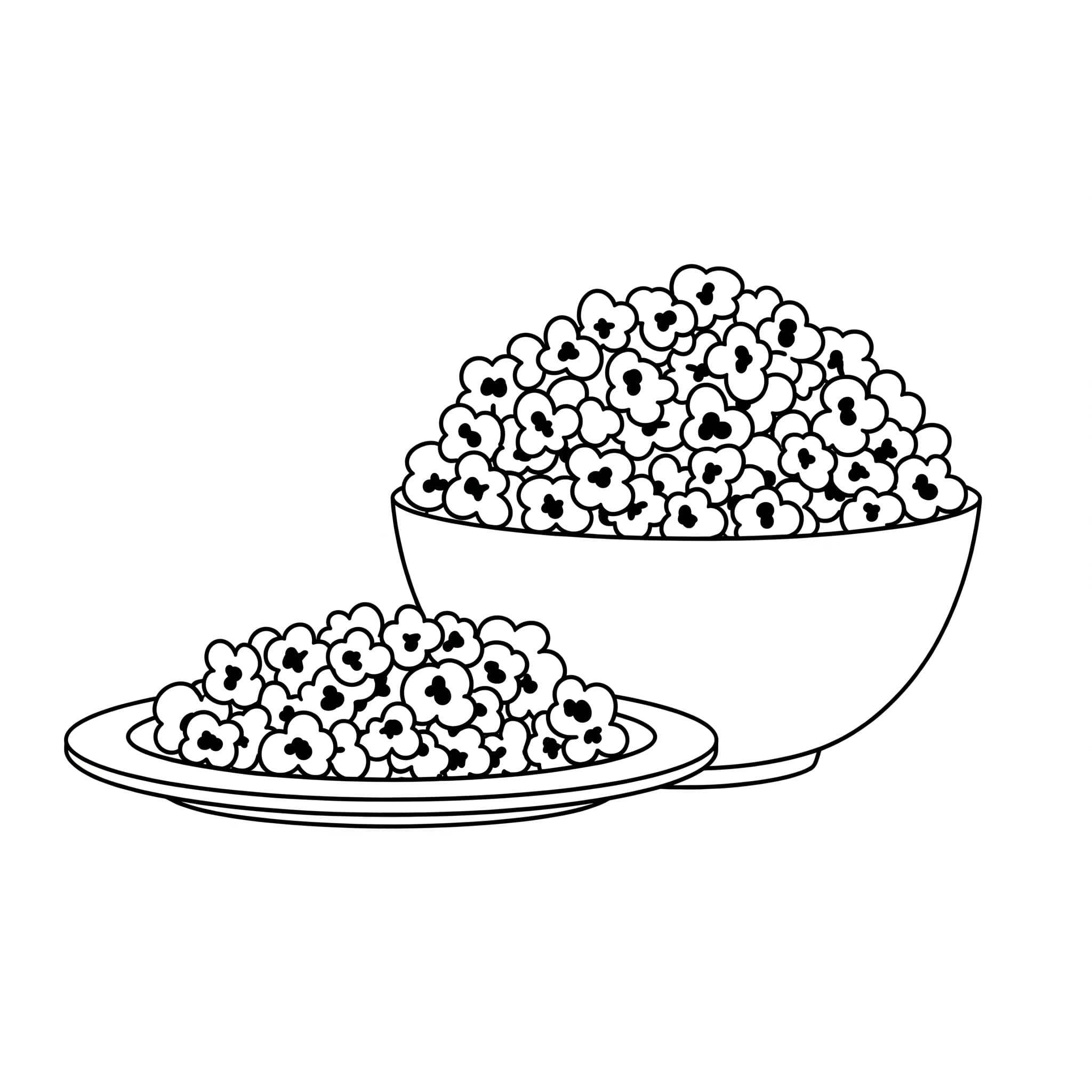 Varm popcorn fargelegging