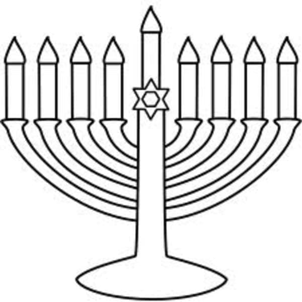 Veldig enkel Hanukkah menorah fargelegging