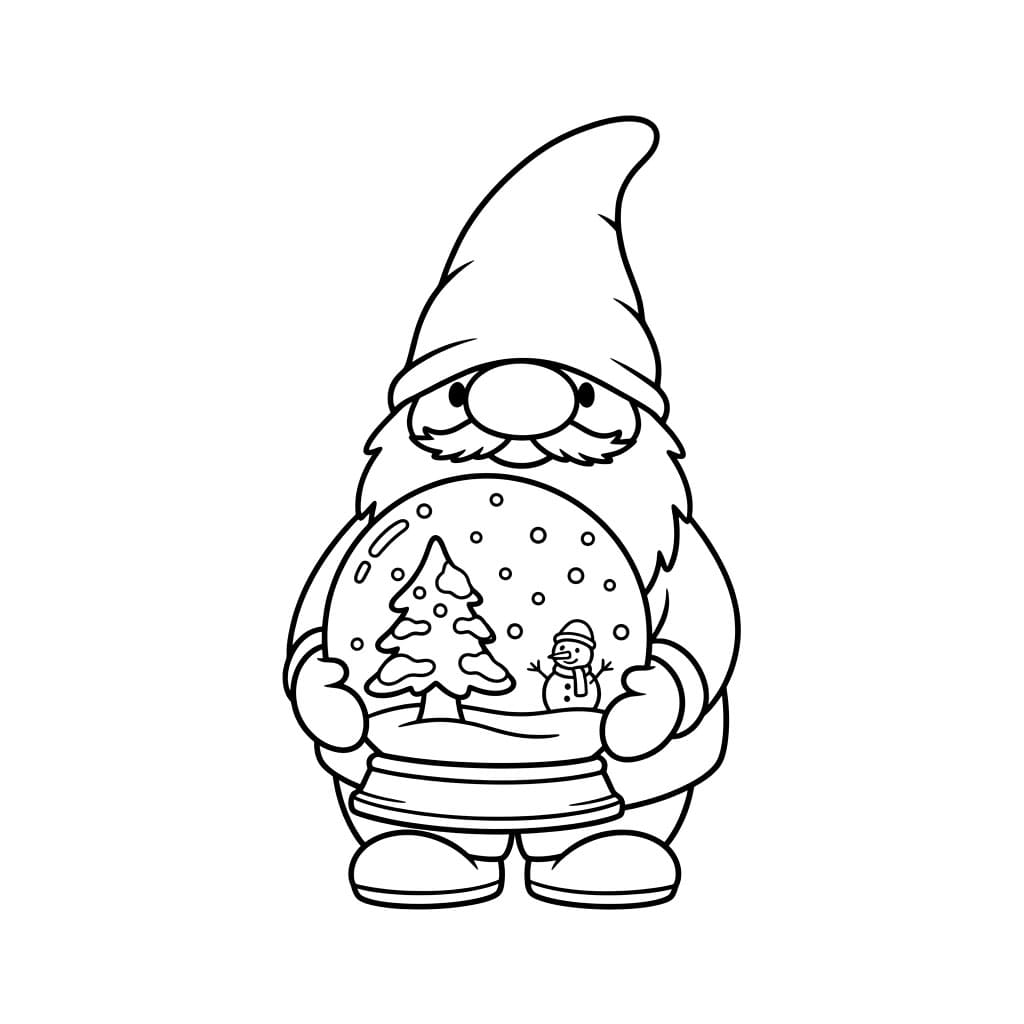 Vinter Gnome fargelegging