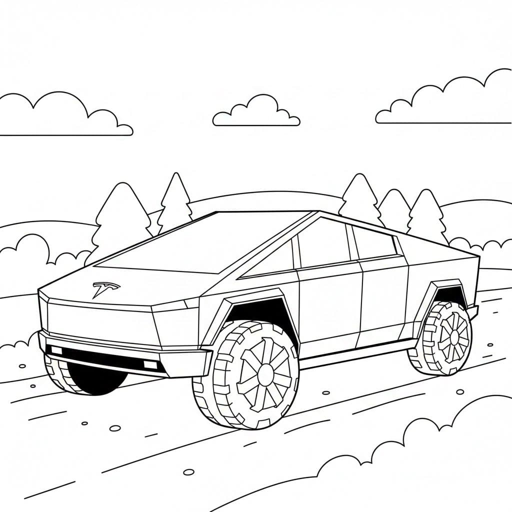 2025 Tesla Cybertruck fargelegging