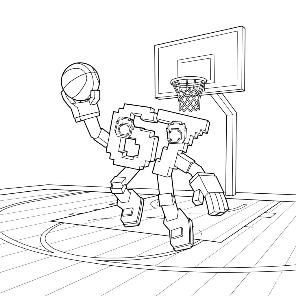 67 Brainrot spiller basketball fargelegging