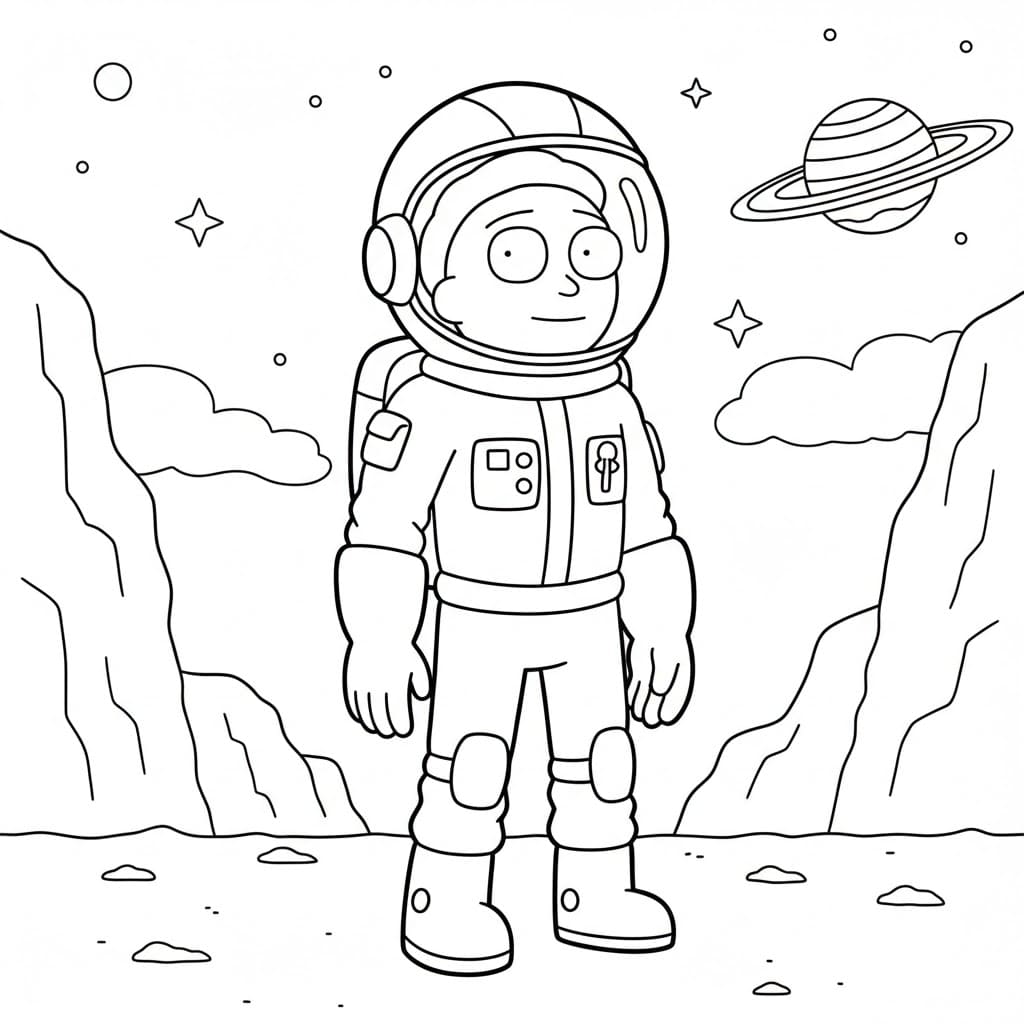 Astronaut Morty fargelegging