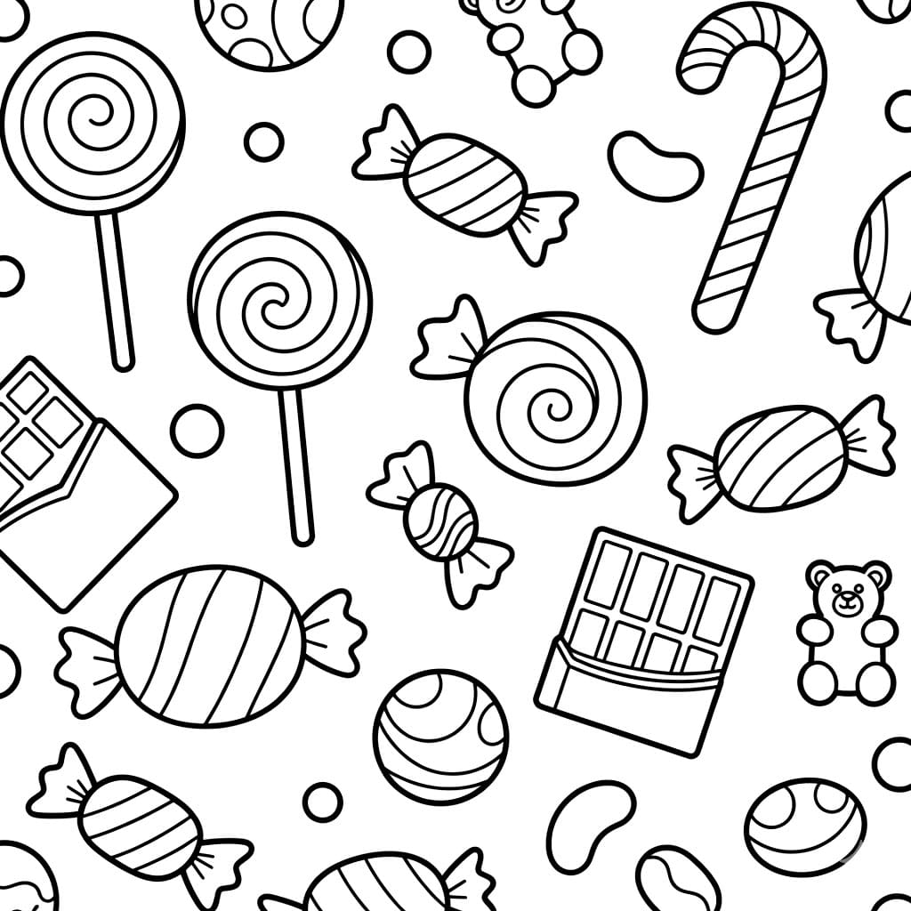 Blandet Sukkertøy fargelegging