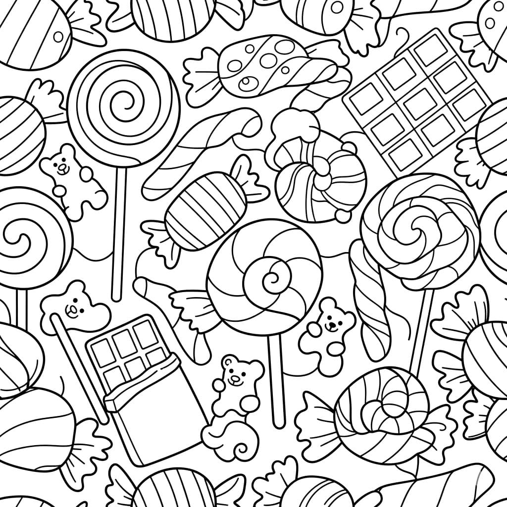 BlandetSukkertøy fargelegging