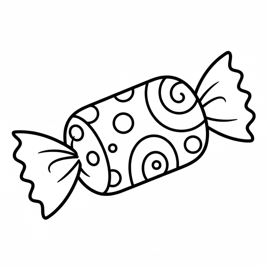 Bredt Innpakket Sukkertøy fargelegging