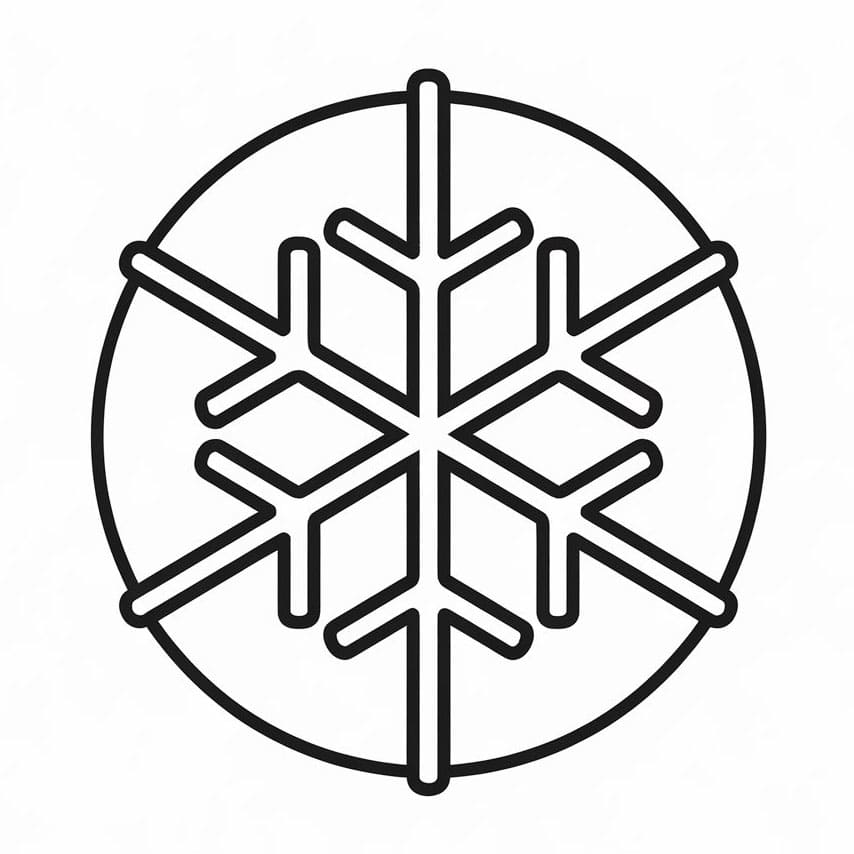 Brennende snøfnugg fargelegging