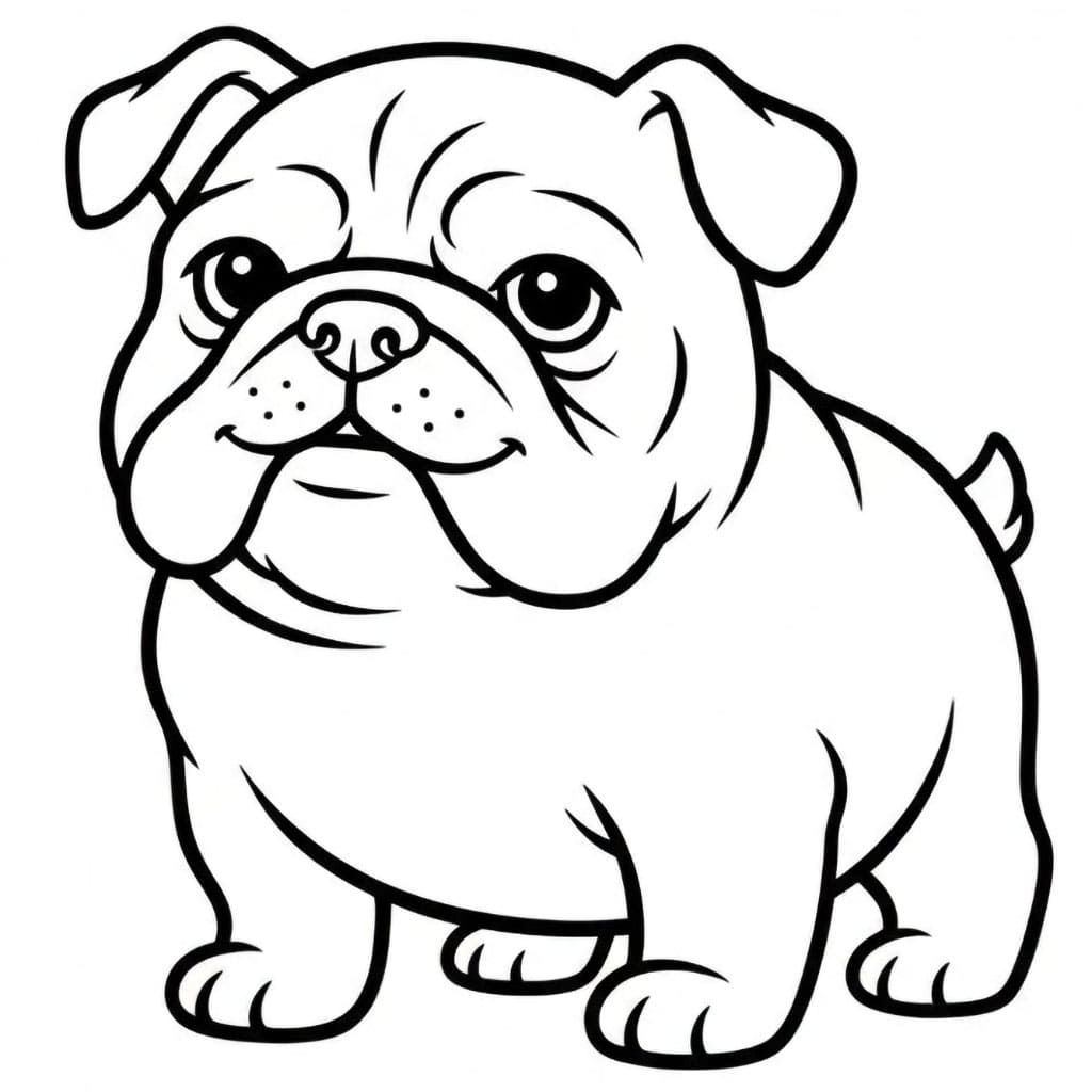 Bulldog valp fargelegging