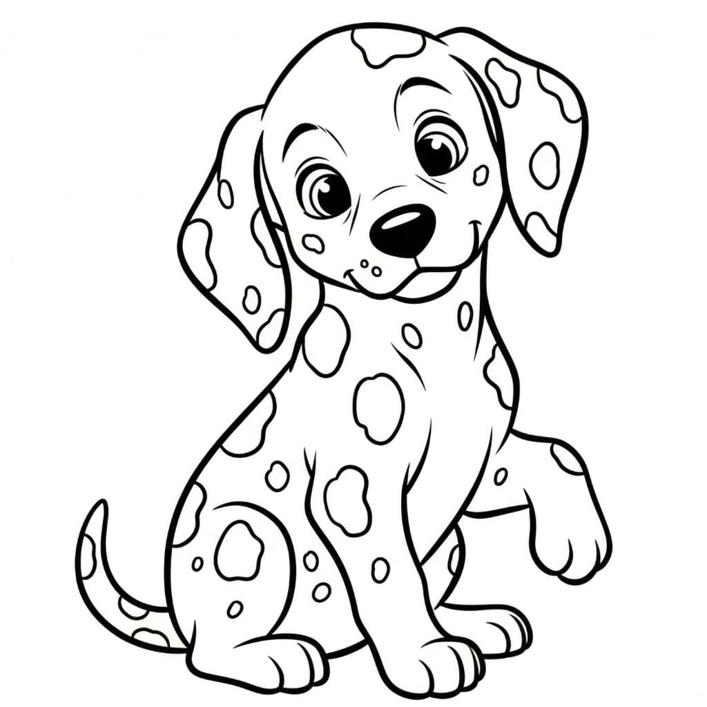 Dalmatiner valp fargelegging