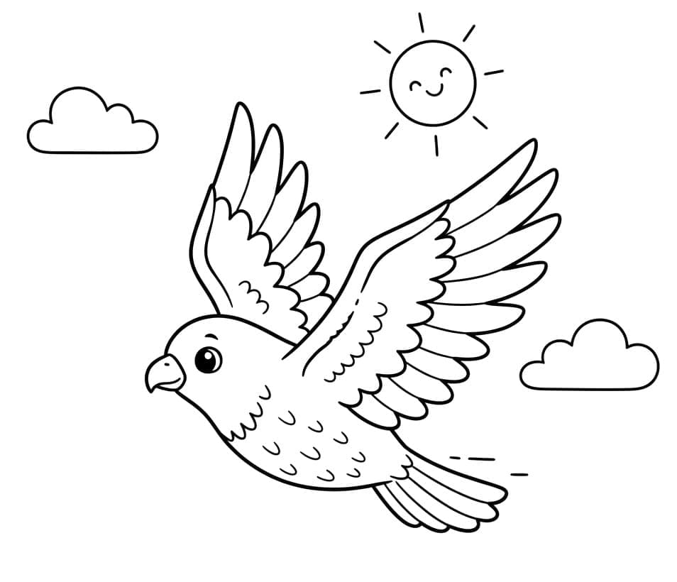 En flygende hauk fargelegging