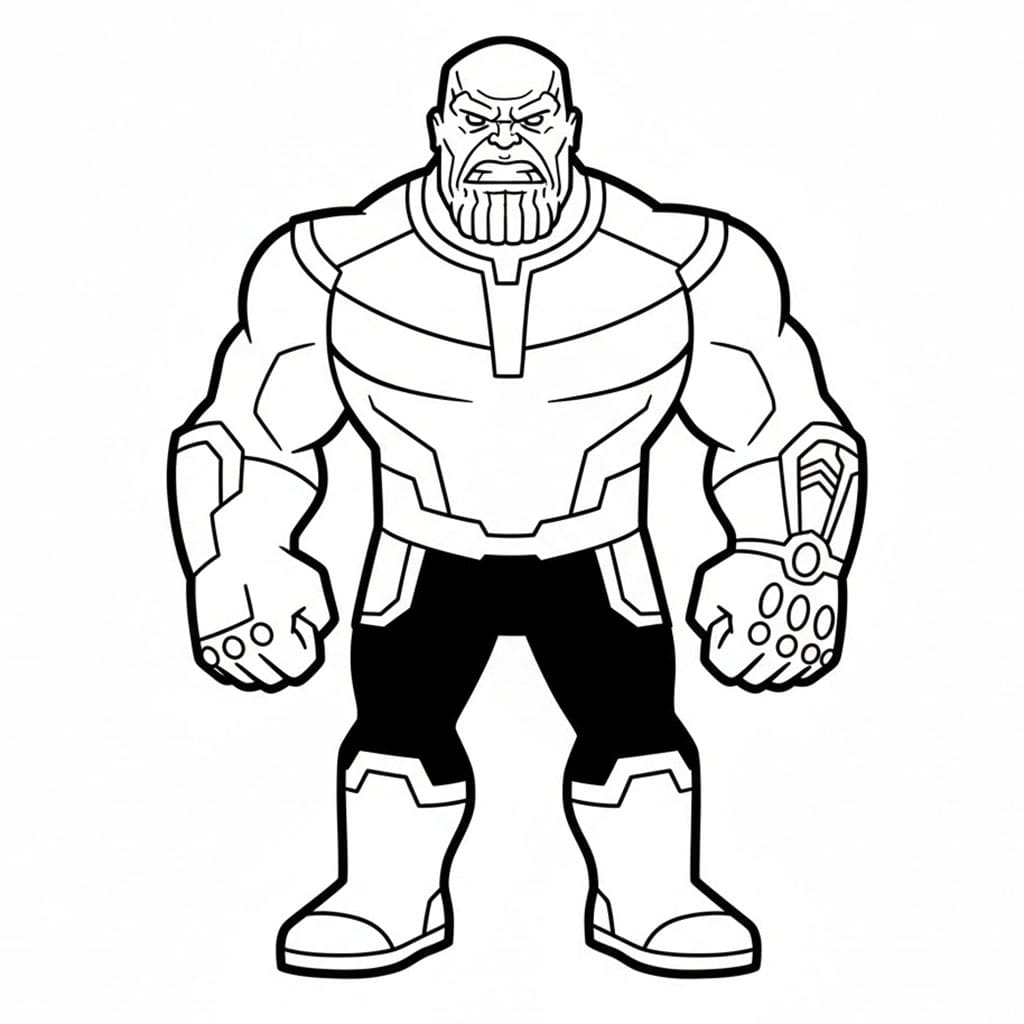 Enkel rustning Thanos fargelegging