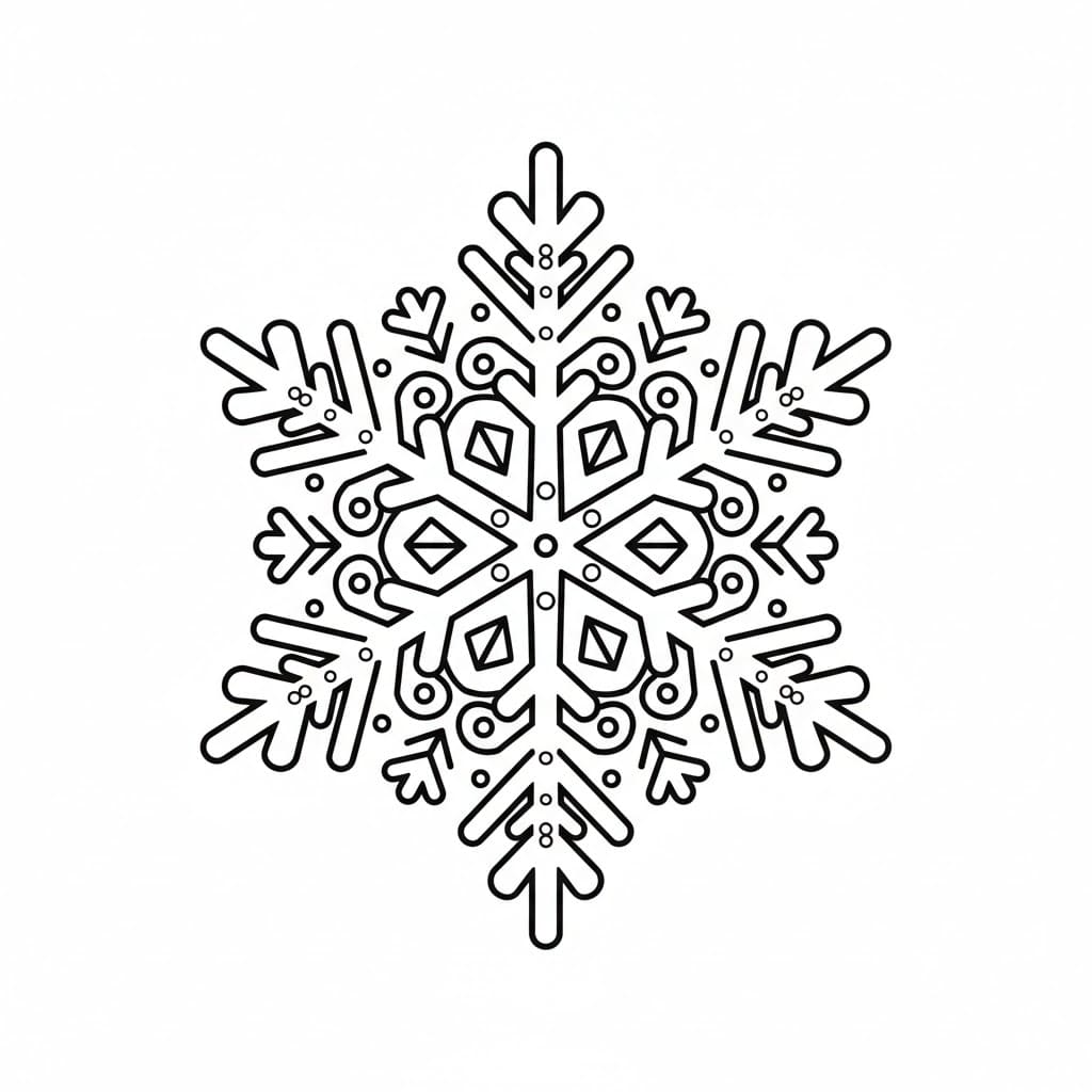 Et Snøfnugg fargelegging