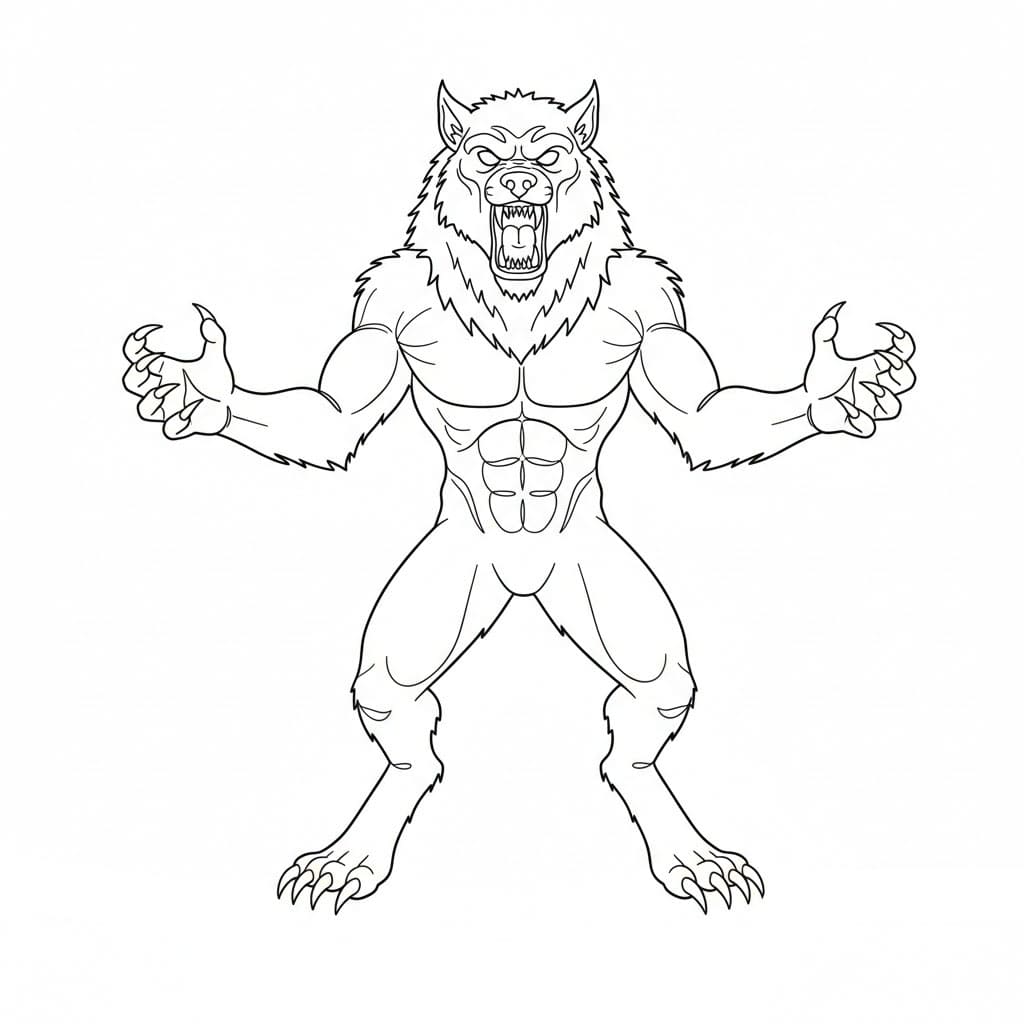 Farlig Varulv bilde fargelegging