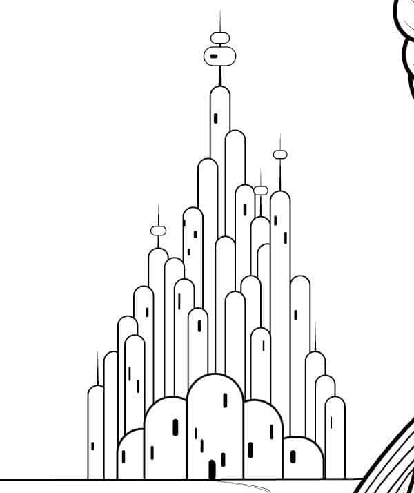 Feen i Smaragdbyen fargelegging