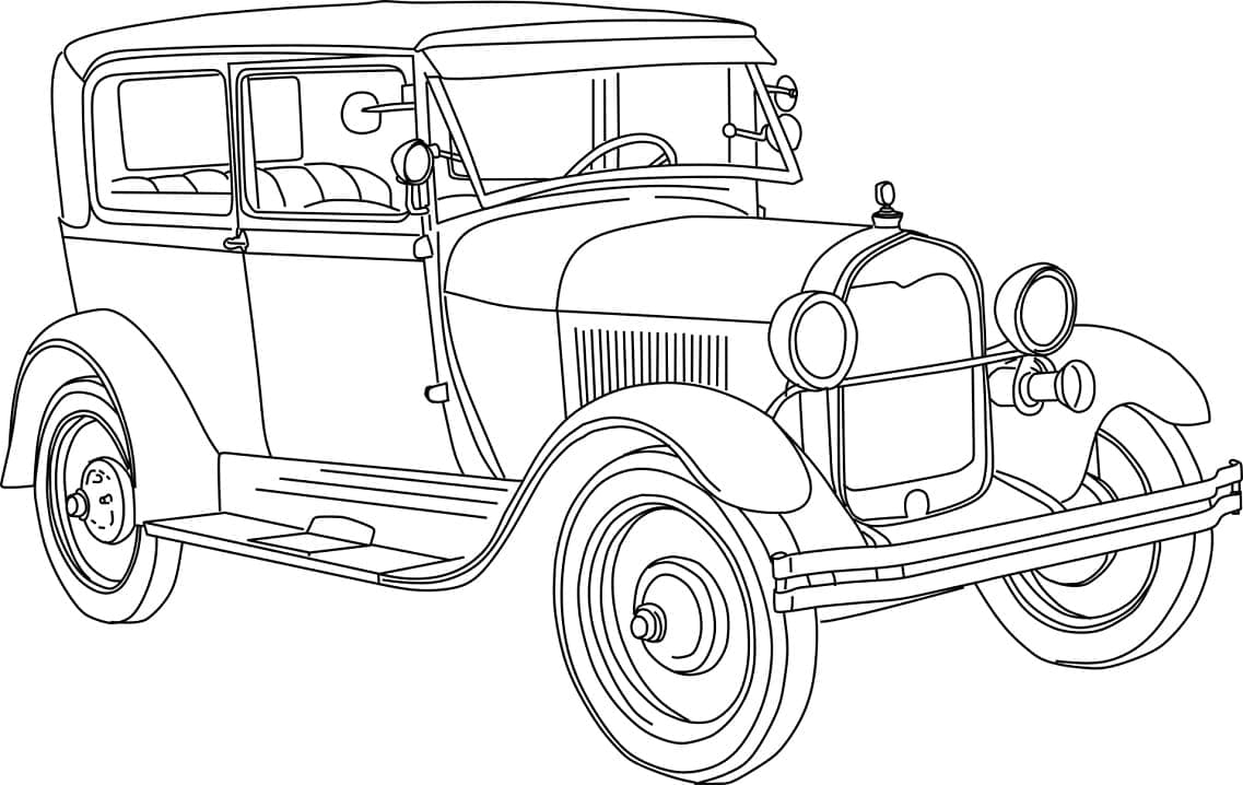 Ford Model A bil fargelegging