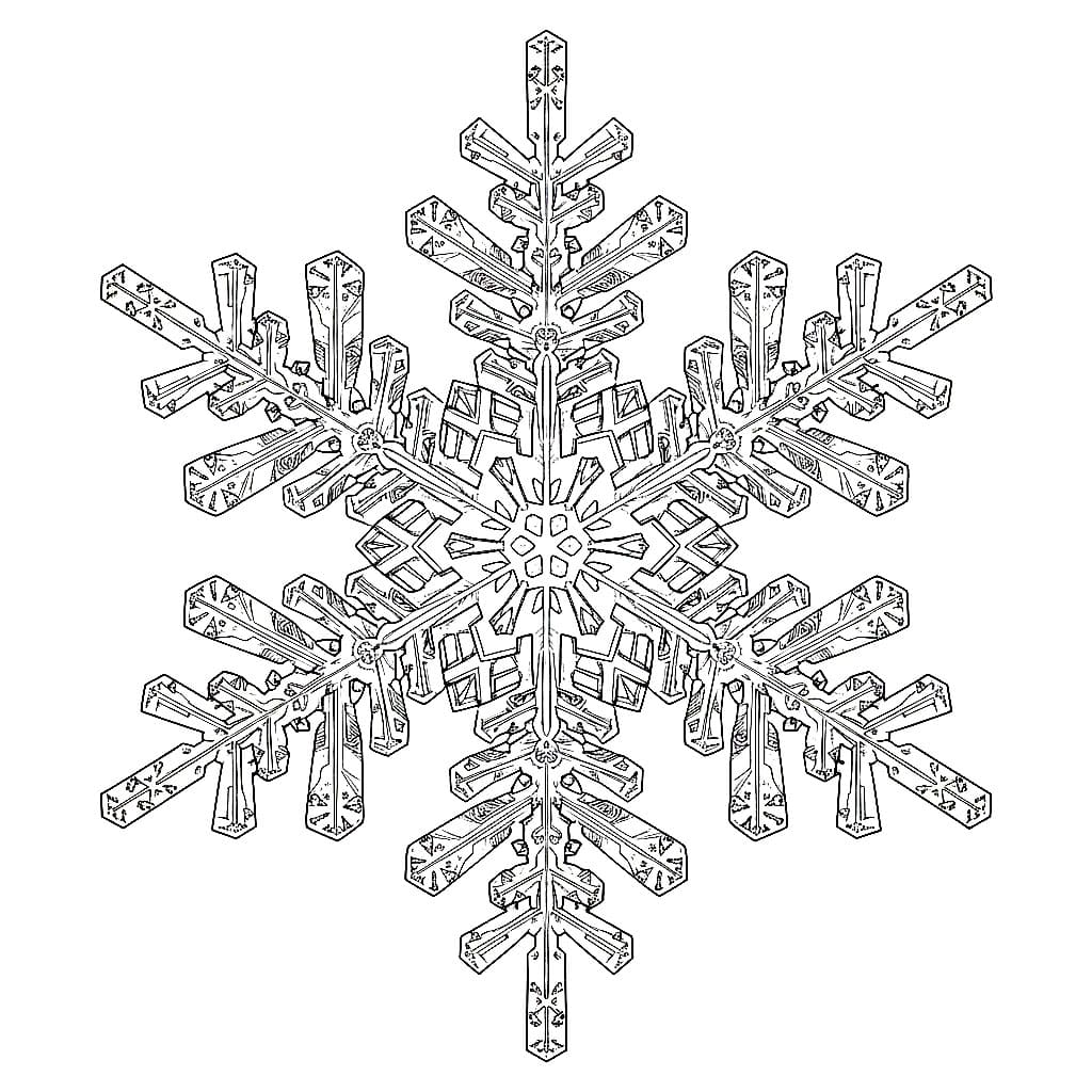 Frossent Snøfnugg fargelegging