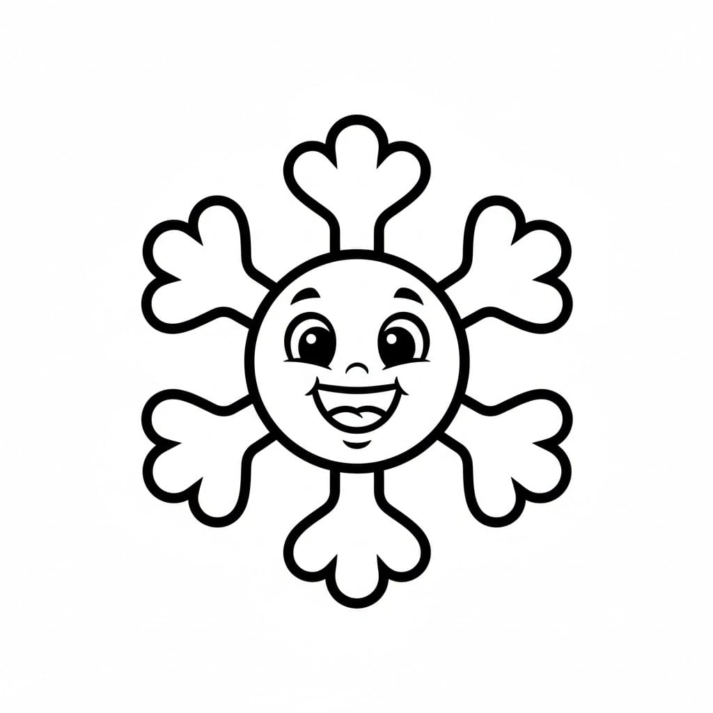 Glad Snøfnugg fargelegging