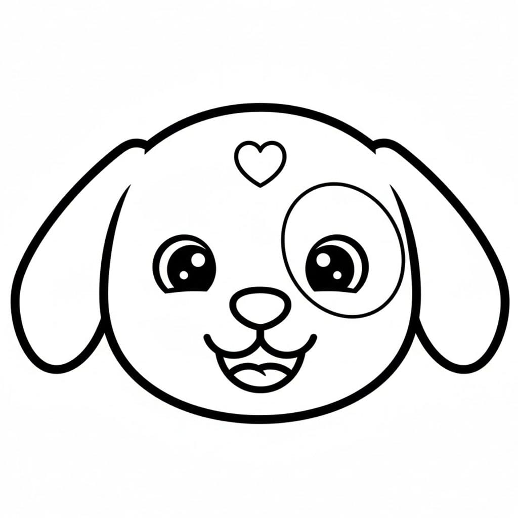 Glad valpeansikt fargelegging