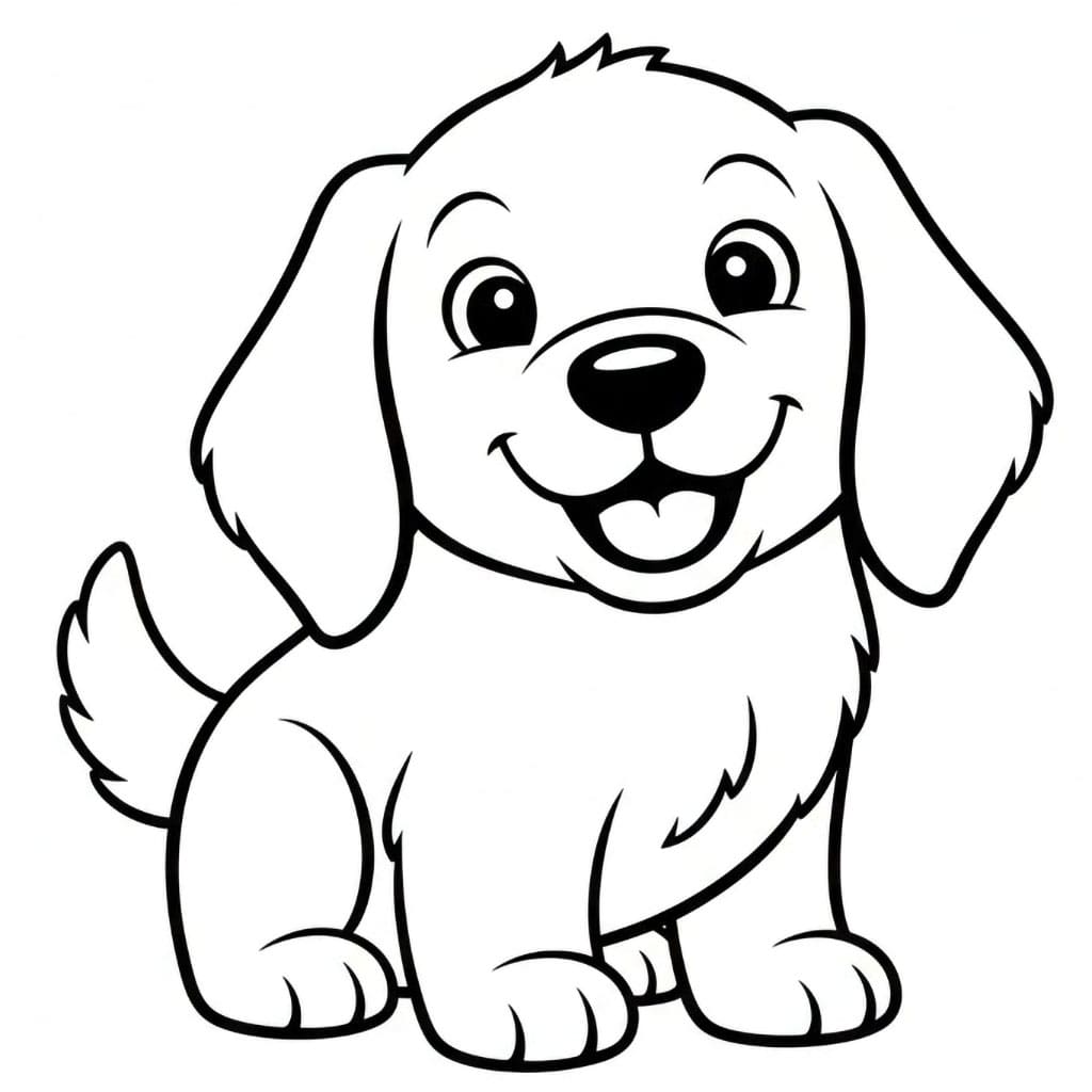 Golden retriever valp fargelegging