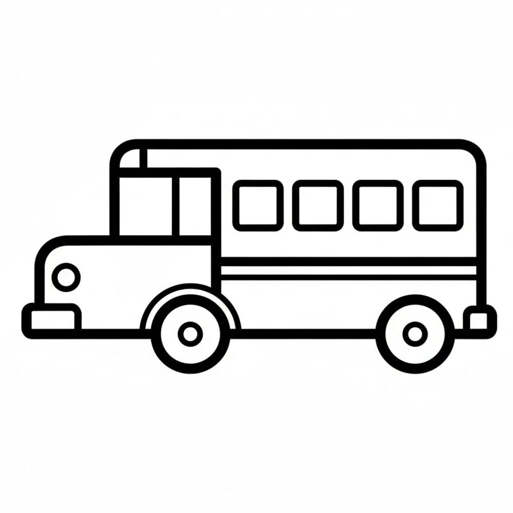 Gratis Enkel skolebuss fargelegging