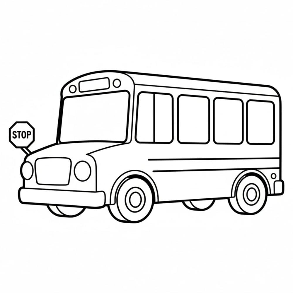 Gratis skolebuss fargelegging