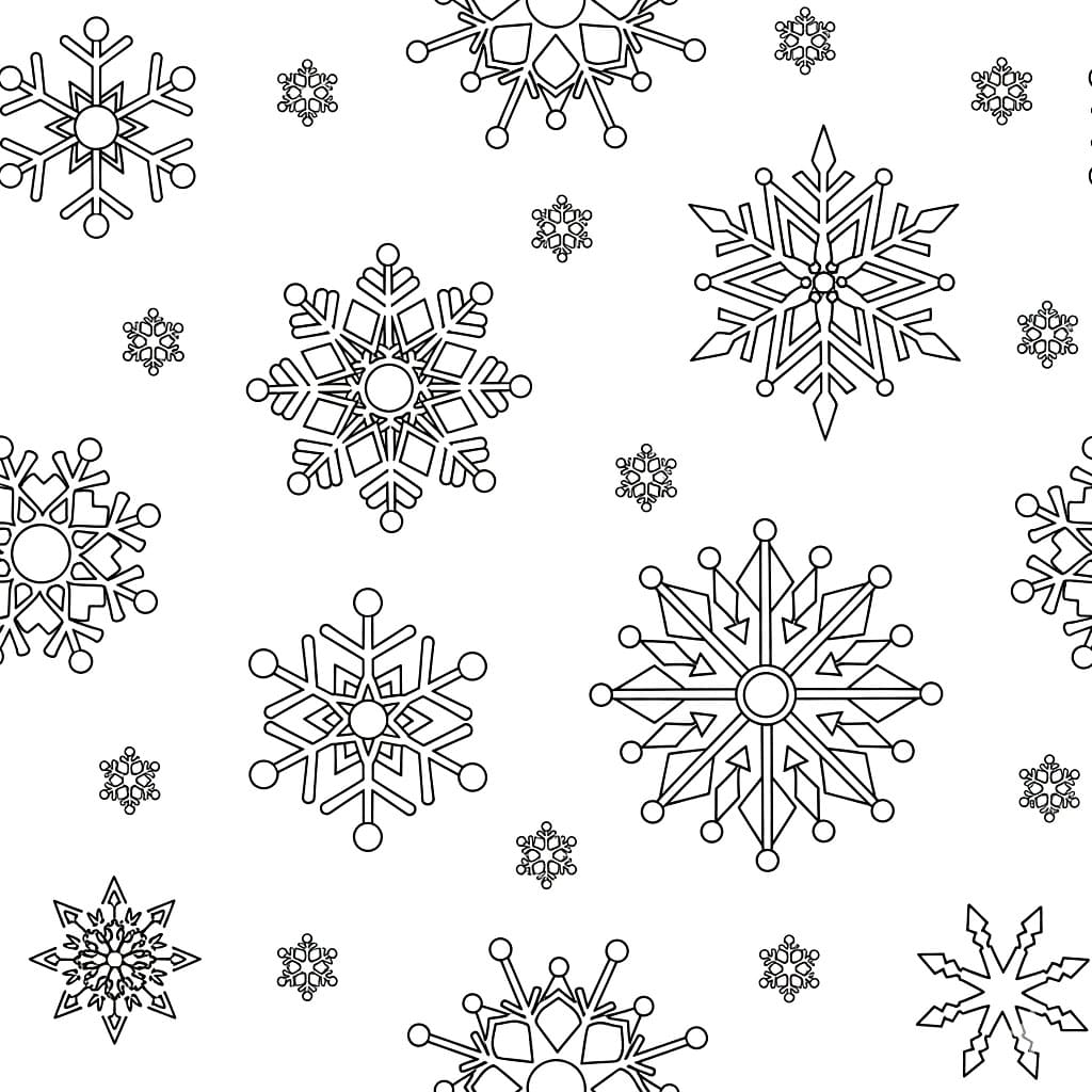 Gratis Snøfnugg fargelegging