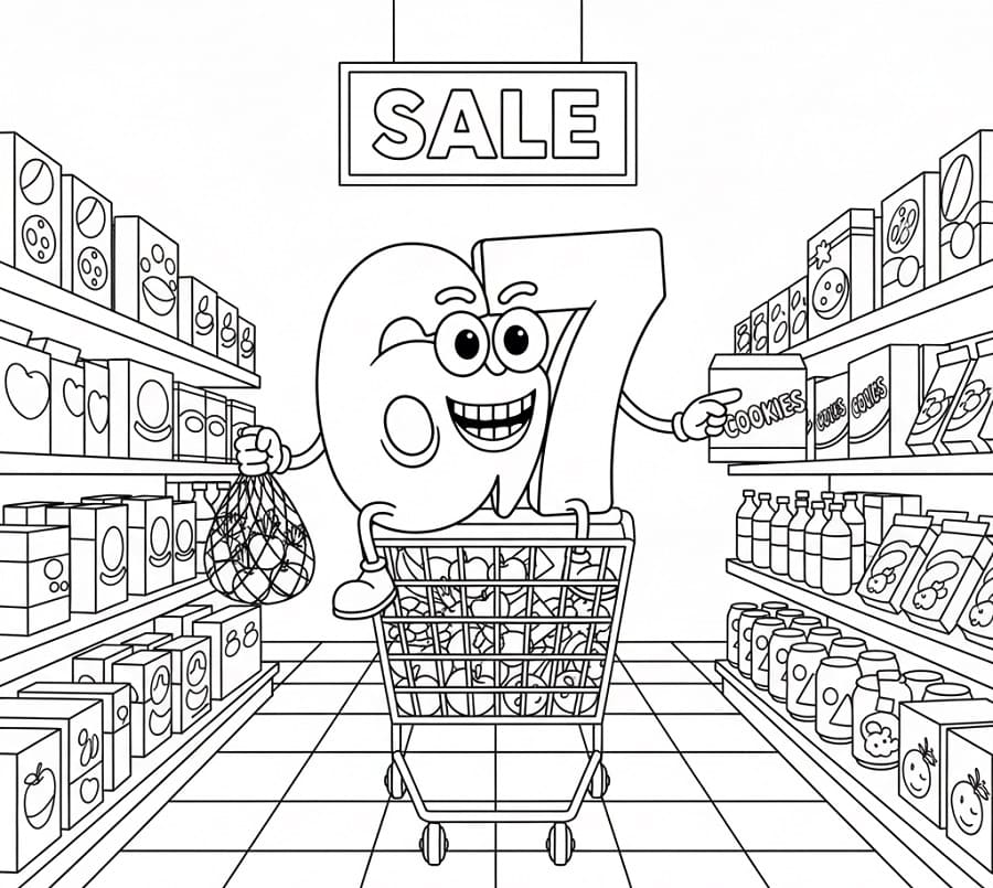 Gratis tegning av 67 Brainrot fargelegging