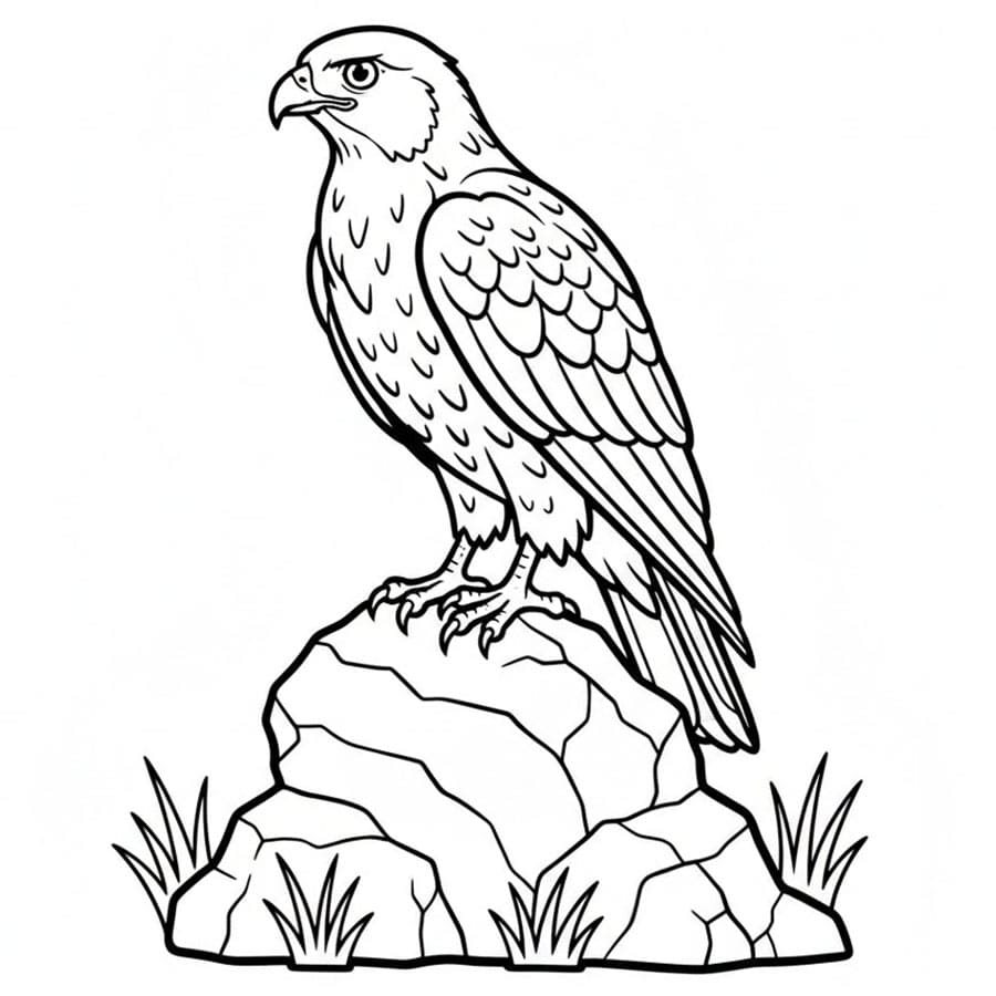 Hauk i naturen fargelegging