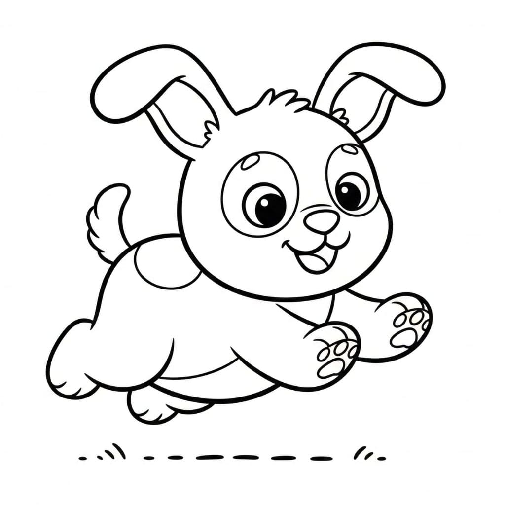 Hoppende valp fargelegging