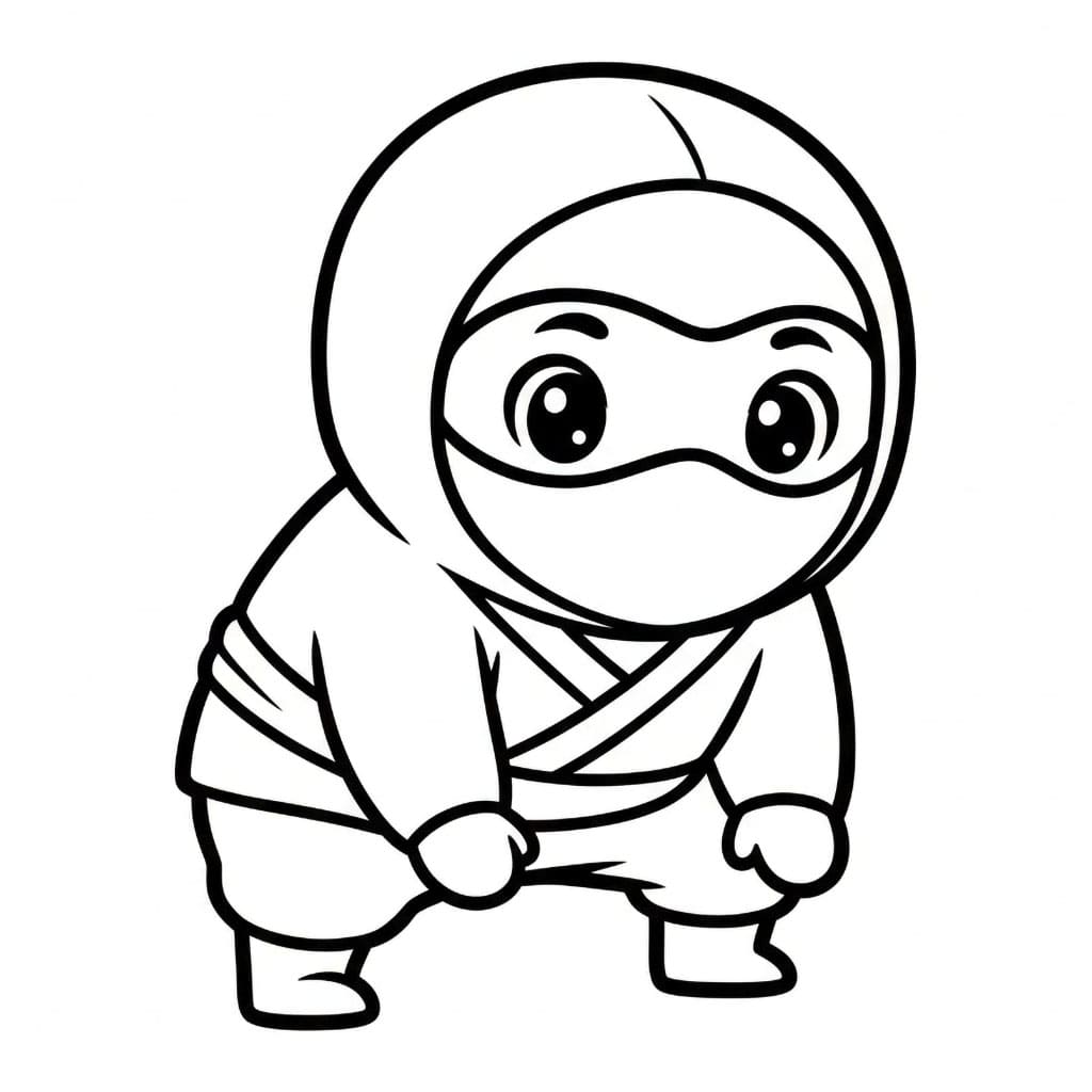 Hukende ninja fargelegging