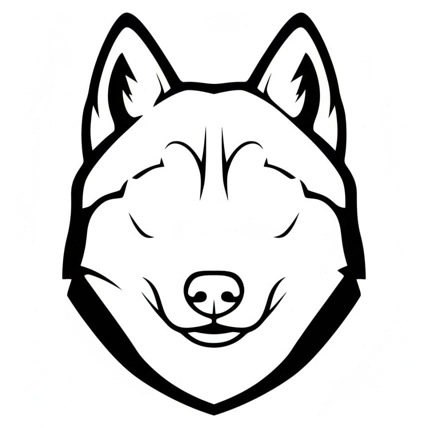 Husky hodelinje fargelegging