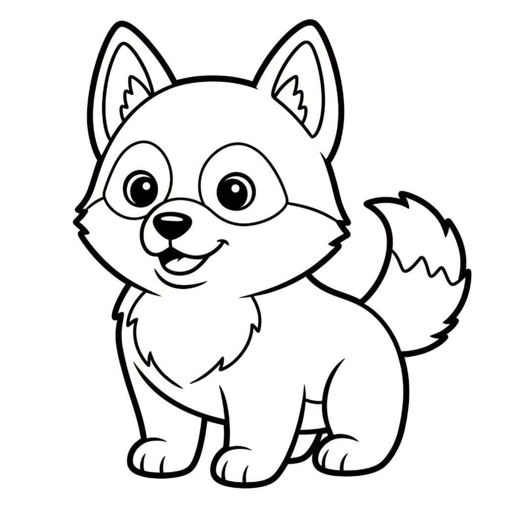 Husky valp fargelegging