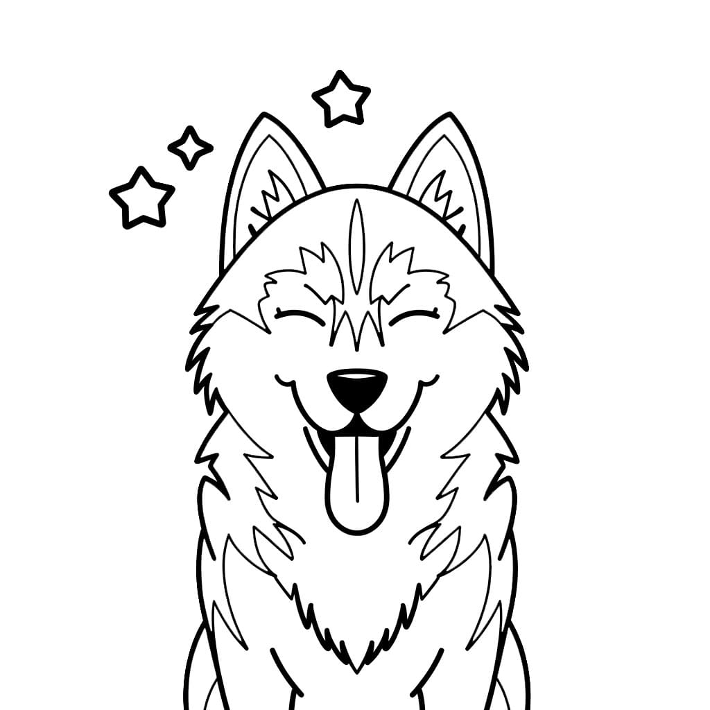 Huskysmil fargelegging