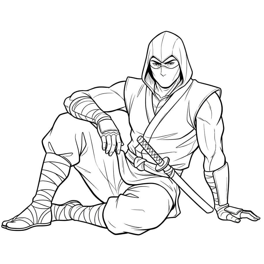 Hvilende ninja fargelegging