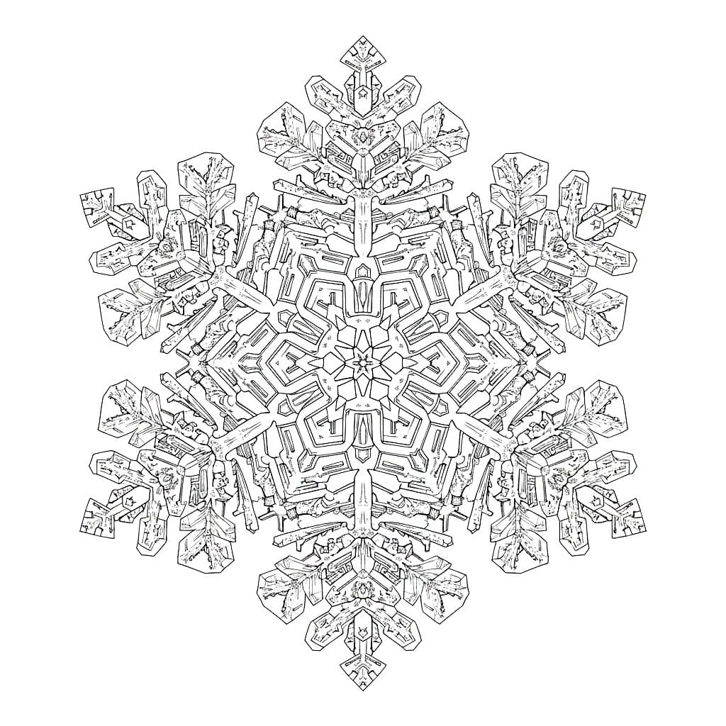 Iskrystall Snøfnugg fargelegging