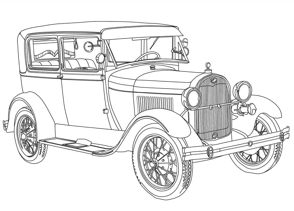 Klassisk Ford Model A fargelegging