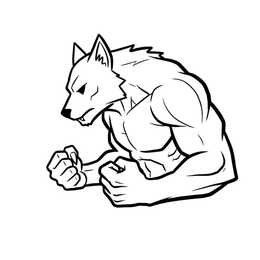 Knyttneve Varulv fargelegging