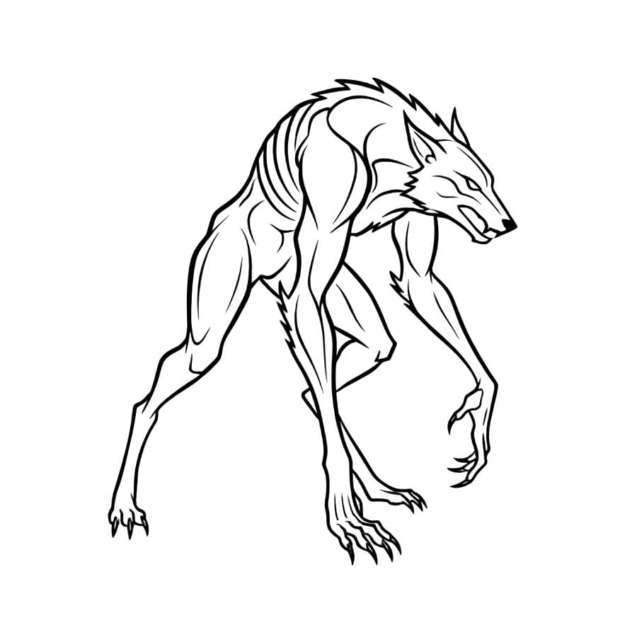 Langbeint Varulv fargelegging