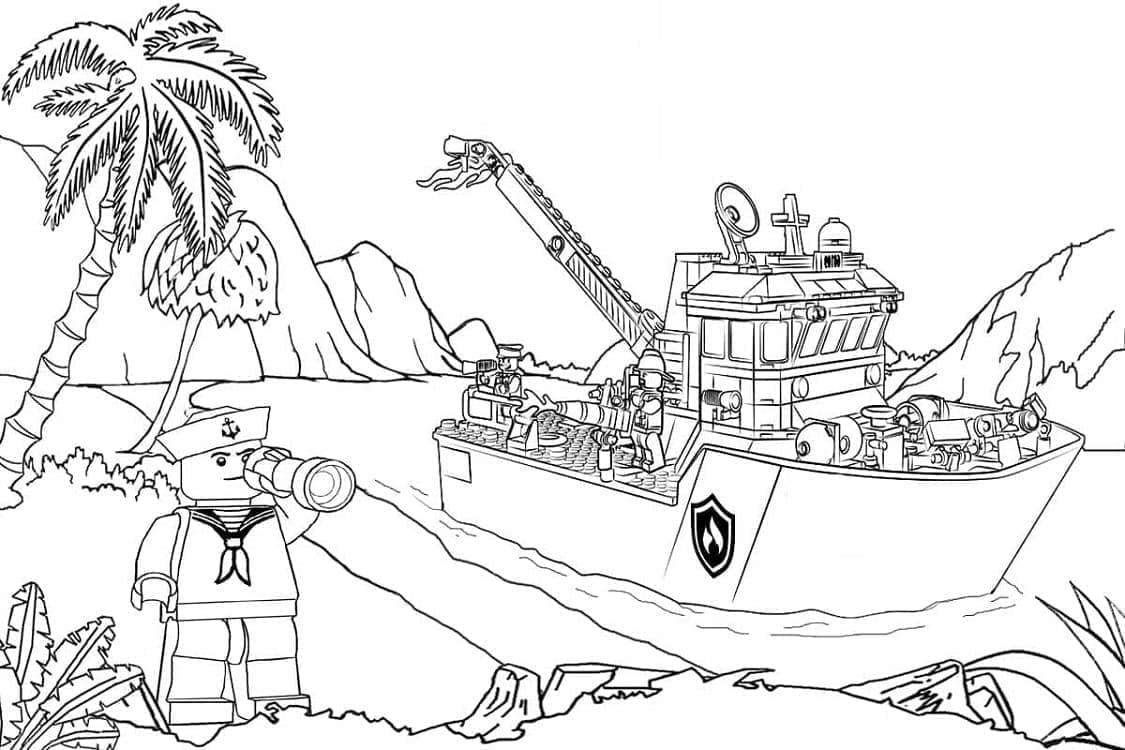 Lego City gratis utskrivbar fargelegging